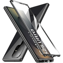 Husa pentru Samsung Galaxy S25 Ultra, Magnetic Dual Glass, negru