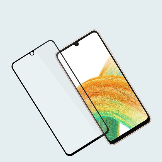 Amorus Full Glue Sticlă călită pentru Samsung Galaxy A25 5G, cadru negru
