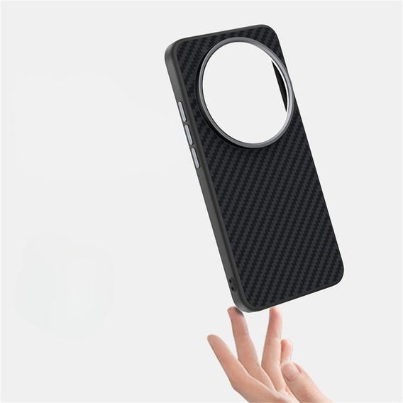 Carcasa ABEEL pentru Xiaomi 15 Ultra, Carbon Fiber, pentru MagSafe, negru