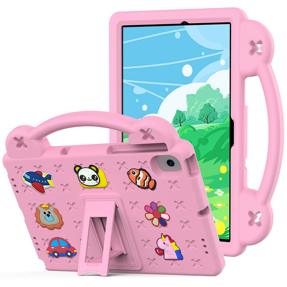 Husă pentru copii pentru Samsung Tab A8 10.5 X200 / X205, Cute Patterns, cu suport, roz