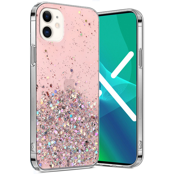 Huse pentru iPhone 12/12 Pro, Glittery, roz