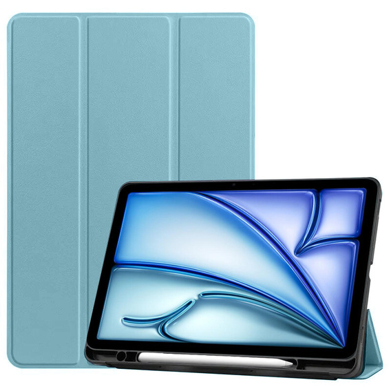Husă pentru iPad Air 13" 2025/2024 (7/6 gen.), Smartcase cu spațiu pentru stylus, albastru