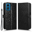 Husa cu clapetă pentru Motorola Moto G24 / G24 Power / G04, Wallet Rhombus, negru