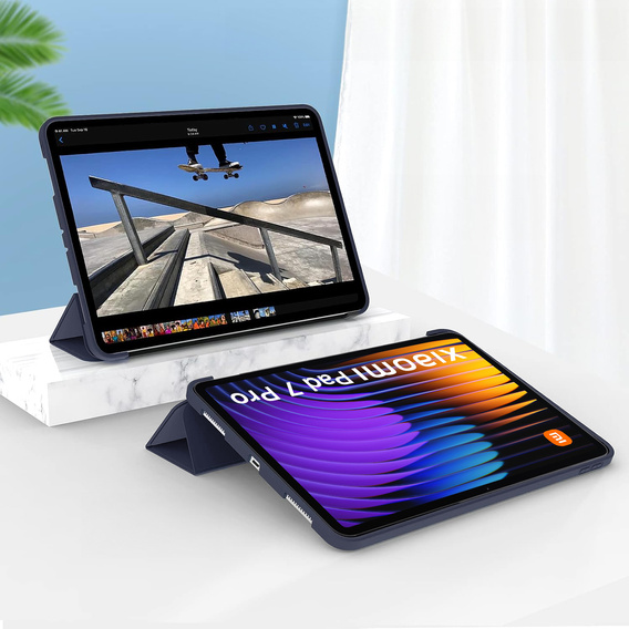 Husă pentru Xiaomi Pad 7 / 7 Pro, Smartcase, albastru închis