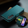Husa cu clapetă CASEME pentru Samsung Galaxy A54 5G, Litchi Wallet, verde
