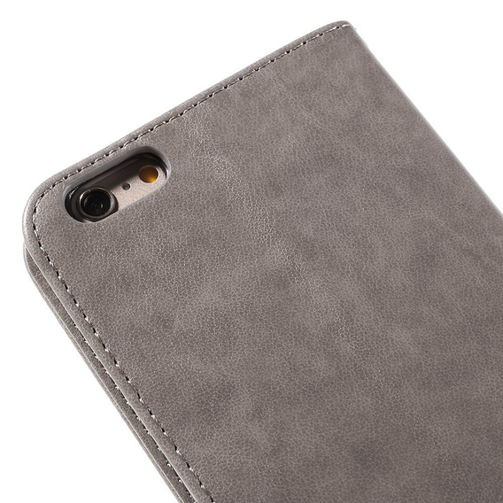 Cu clapetă pentru iPhone 6/6S 4.7, Butterfly, gri