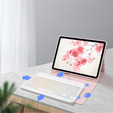 Husă cu tastatură bluetooth iluminată pentru iPad 10.9 2022 (10 gen.), roz