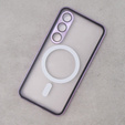 Carcasa Magnetic Dual Glass MagSafe pentru Samsung Galaxy S23, violet