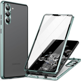 Husa pentru Samsung Galaxy S23, Magnetic Dual Glass, verde
