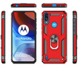 Husă blindată pentru Motorola Moto E7 Power / E7i Power, Nox Case Ring, roșu