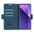 Husă pentru Xiaomi Redmi Note 13 Pro+, ERBORD Glossy Litchi, portofel cu clapetă, albastru