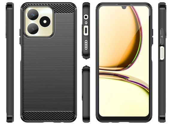 Huse pentru Realme C51, Carbon, negru