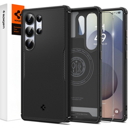 Carcasa Spigen pentru Samsung Galaxy S25 Ultra, Core Armor MagSafe, negru + 9H Tempered Glass