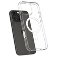 Carcasă ERBORD MagSafe pentru iPhone 16 Pro Max, buton activ, transparentă + Sticlă pentru ecran