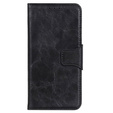 Cu clapetă pentru Sony Xperia 10 III, Split Leather Wallet, negru