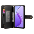 Cu clapetă pentru Realme 14 Pro+ 5G, Wallet Zipper Pocket, negru