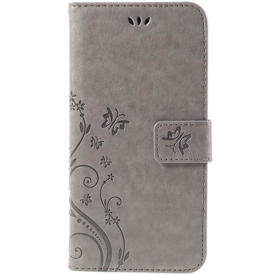 Cu clapetă pentru iPhone 6/6S 4.7, Butterfly, gri