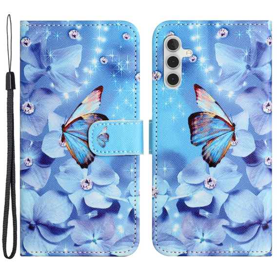 Cu clapetă pentru Samsung Galaxy M15 5G, Wallet, Flower and Butterfly