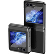 Husă pentru Samsung Galaxy Z Flip7 FE / Z Flip6, PC Case, transparent / negru