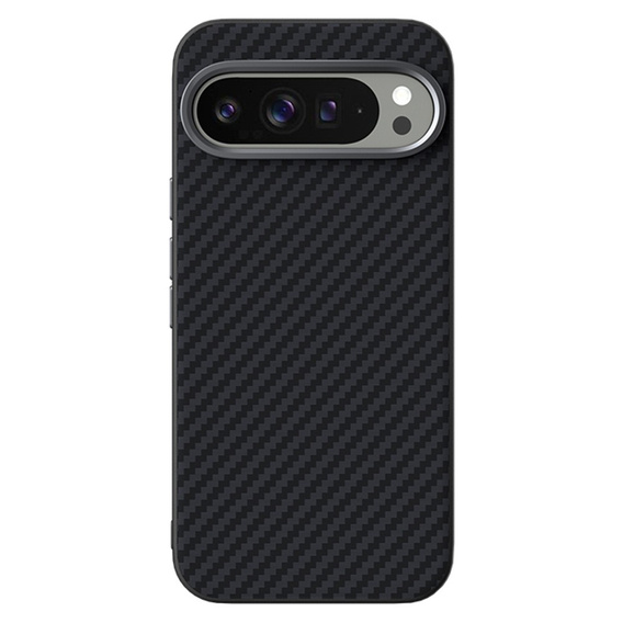 Husă pentru Google Pixel 10 / 10 Pro, ABEEL, pentru MagSafe, cu textură de carbon, negru