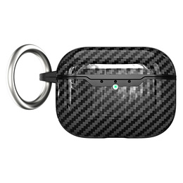 Husă TPU texturată din fibră de carbon pentru AirPods Pro 3
