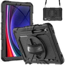 Husa blindată pentru Samsung Galaxy Tab S10 Lite / S10 FE / S9 FE, carcasă de protecție 360 cu slot pentru stylus, negru