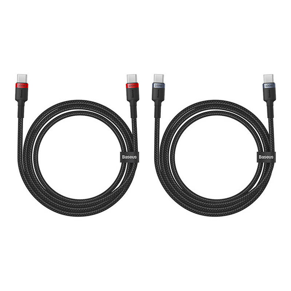 Baseus Cafule USB-C la USB-C 100W cablu 1m - set de 2 bucăți