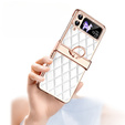 Husă pentru Samsung Galaxy Z Flip 4 5G, Rhombus Grid, Black