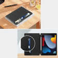 Husă pentru iPad 10.2 2021 / 2020 / 2019, Business Card and Pen Slot, negru