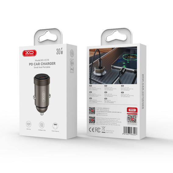 Încărcător auto XO CC70 cu port USB-C PD 30 W