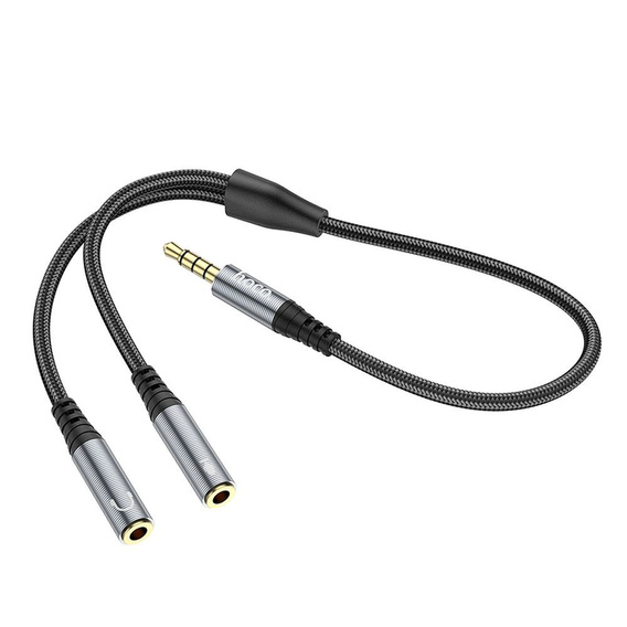 Cablu audio AUX 2-în-1 Hoco UPA21 – splitter jack de 3,5 mm