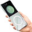 Husă pentru Samsung Galaxy Z Flip7 FE / Z Flip6, Fusion Hybrid Case, pentru MagSafe, transparentă
