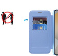 Cu clapetă pentru Samsung Galaxy S25 FE, RFID Wallet MagSafe CamShield, albastru