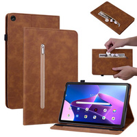 Husa pentru Lenovo Tab M10 10.1 Gen 3, Wallet Pen Slot, maro