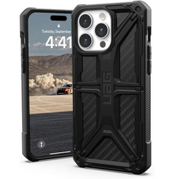Carcasă Urban Armor Gear pentru iPhone 15 Pro, Monarch, carbon negru