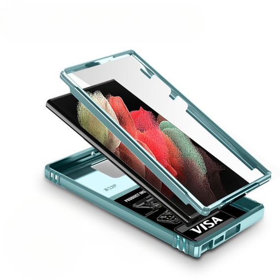 Husă blindată pentru Samsung Galaxy S23 Ultra, CamShield Slide, verde