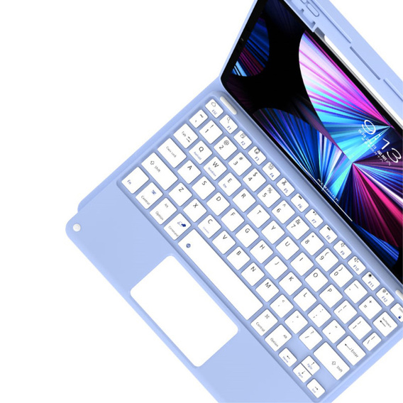 Carcasă + tastatură iPad Air 10.9 4 2020 / 5 2022, Touchpad, albastru