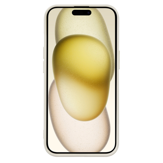 Husa pentru iPhone 15 Plus, Silicone Lite, bej