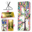 Cu clapetă pentru Xiaomi Redmi 13C / Poco C65, Wallet, tree of life, alb