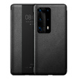Husă cu clapetă pentru Huawei P40, Side View, negru