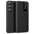 Husă cu clapetă pentru Samsung Galaxy A55 5G, Smart View Wallet, negru