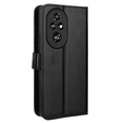 Cu clapetă pentru Honor 200 Pro 5G, Crazy Horse Wallet, negru