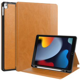 Husă pentru iPad 10.2 2021 / 2020 / 2019, Business Card and Pen Slot, maro