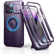 Husă blindată pentru iPhone 14 Pro Max, Dexnor CamProtect MagSafe, violet (Două rame)