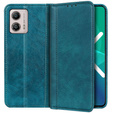 Husa cu clapetă pentru Motorola Moto G53 / G23 / G13, Split Leather, verde