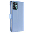 Cu clapetă pentru Oppo Reno 11F 5G, Wallet Zipper Pocket, albastru