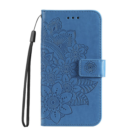 Cu clapetă pentru Samsung Galaxy A13 4G, Mandala Flower, albastru