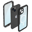 Husă impermeabilă pentru iPhone 14, Redpepper, pentru MagSafe, negru