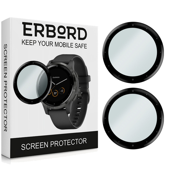 2x ERBORD Hybrid Glass pentru Garmin Vivoactive 4s