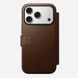 Carcasă Nomad pentru iPhone 17 Pro, Modern Leather Folio, maro